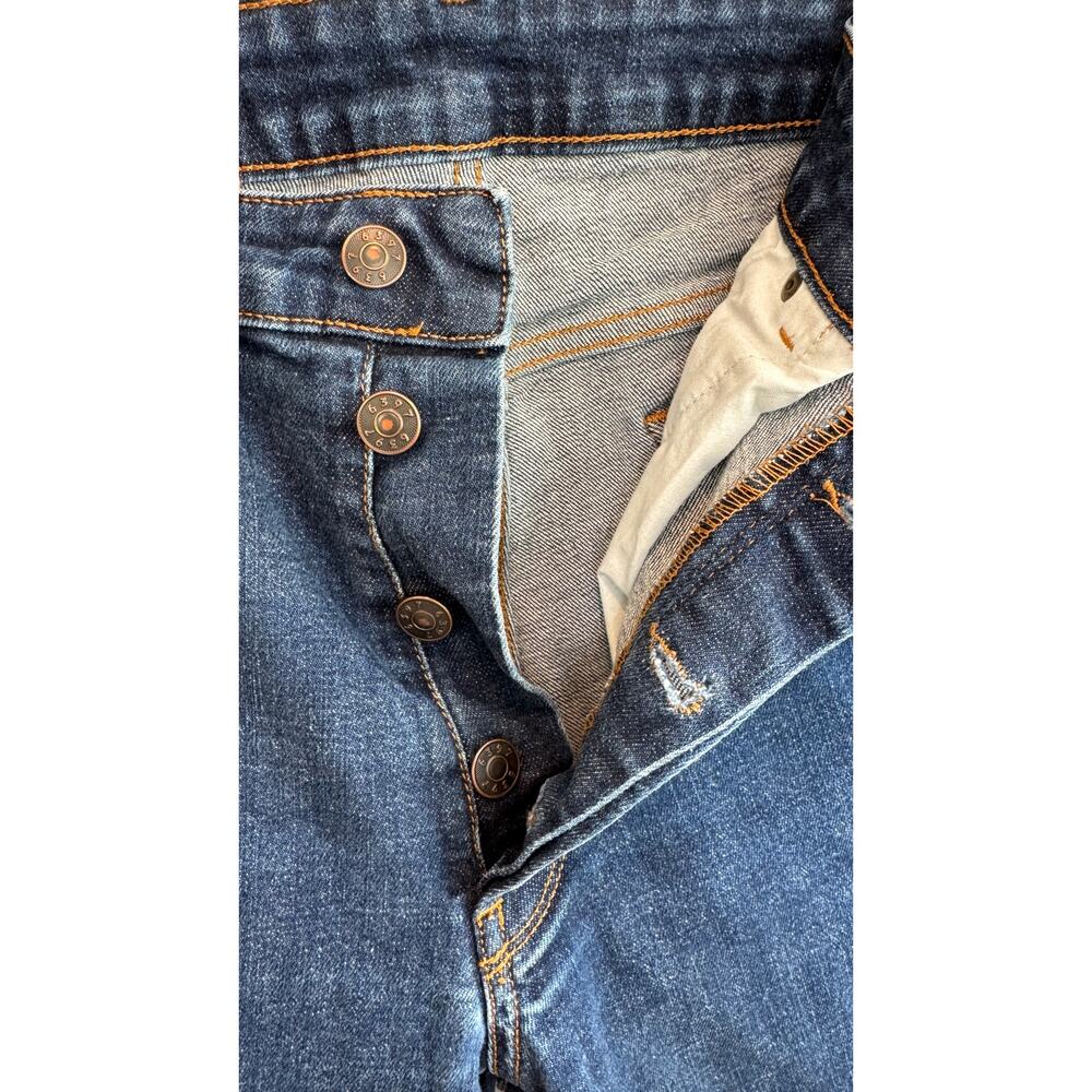 6397 Shorty Cropped Straight Leg Jeans Dark Rinse Wash Size 27 - Picture 4 of 11